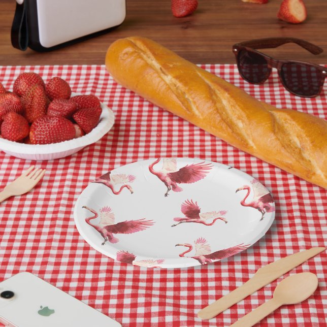 Plato De Papel Placa de papel Fanny Flamingo (Picnic)