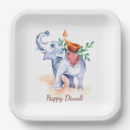 Plato De Papel Placa de papel feliz Diwali