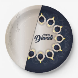 Plato De Papel Placa de papel feliz Diwali