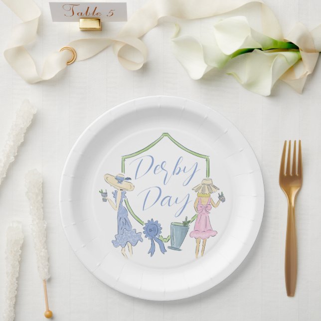 Plato De Papel Placa de papel Fiesta de Kentucky Derby (Boda)