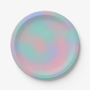 Plato De Papel Placa de papel Fiesta de pintura de color rosa ocr