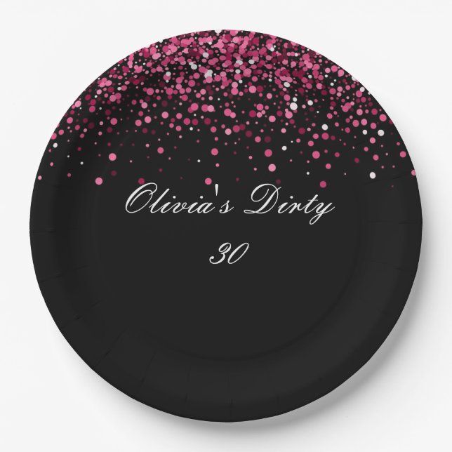 Plato De Papel placa de papel fiesta de treinta años (Anverso)