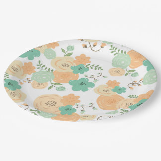 Plato De Papel Placa de papel Fiesta desechable con flores rusas