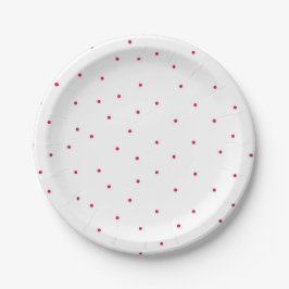 Plato De Papel Placa de papel Fiesta desechable del Polkadot rojo