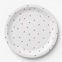 Plato De Papel Placa de papel Fiesta desechable del Polkadot rojo