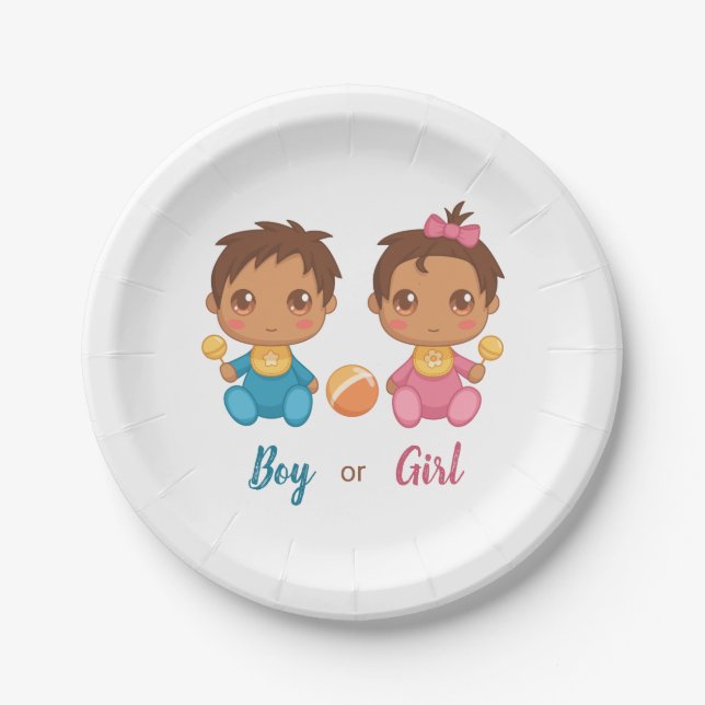 Plato De Papel Placa de papel Fiesta para niños o Chicas (Anverso)