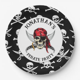 Plato De Papel Placa de papel FIESTA PIRATE