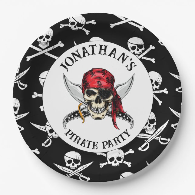 Plato De Papel Placa de papel FIESTA PIRATE (Anverso)