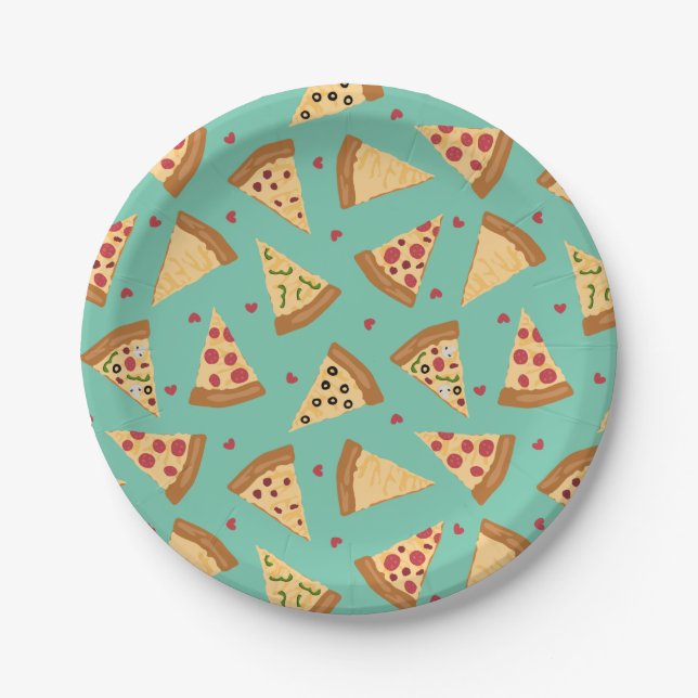 Plato De Papel Placa de papel Fiesta Pizza (Anverso)
