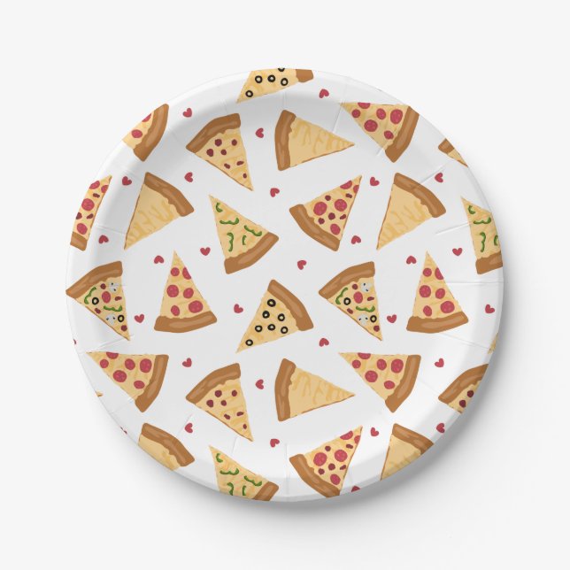 Plato De Papel Placa de papel Fiesta Pizza (Anverso)