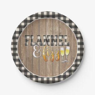Plato De Papel Placa de papel Flannel y Fizz - Blanco - Madera