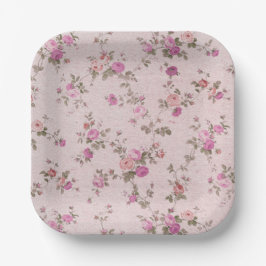 Plato De Papel Placa de papel floral