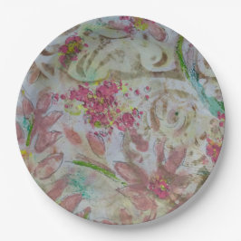 Plato De Papel Placa de papel floral