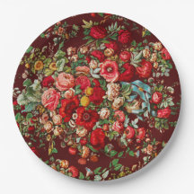 PLACA DE PAPEL: FLORAL VINTAGE CHINTZ