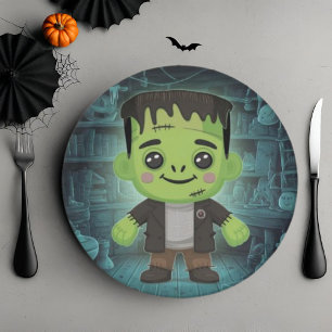 Plato De Papel Placa de papel Frankenstein Adorable Cuto