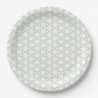 Plato De Papel Placa de papel geométrico azul suave