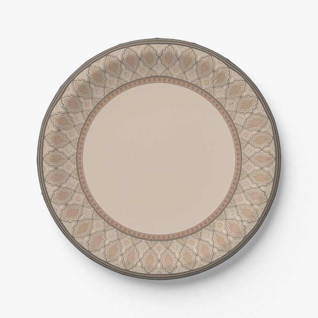 Plato De Papel Placa de papel geométrico para ornato (Anverso)
