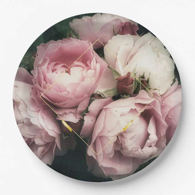 Plato De Papel Placa de papel Grandiosa Peonies (Anverso)