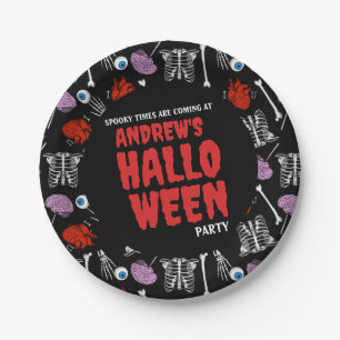 Plato De Papel Placa de papel Halloween personalizable -Añadir el