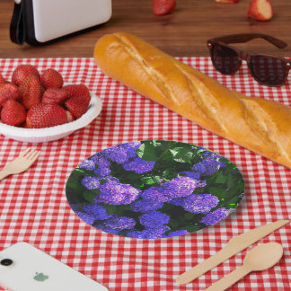 Plato De Papel Placa de papel hidránico realista púrpura clásica