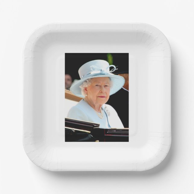 Plato De Papel Placa de papel HM Queen Elizabeth II (Anverso)