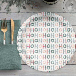 Plato De Papel Placa de papel Ho Ho Ho Ho