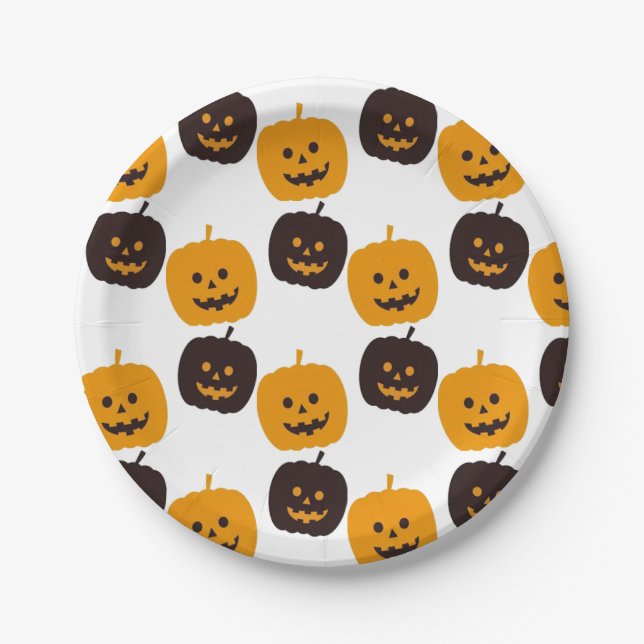 Plato De Papel Placa de papel Holloween (Anverso)