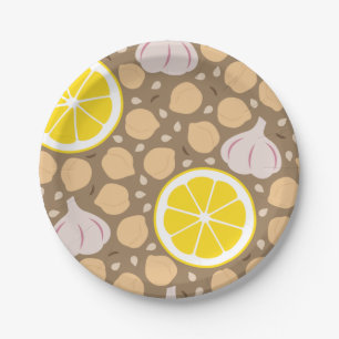 Plato De Papel Placa de papel Hummus