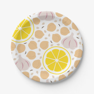 Plato De Papel Placa de papel Hummus
