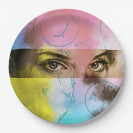 Plato De Papel Placa de papel ilustrada colorida - Estrella