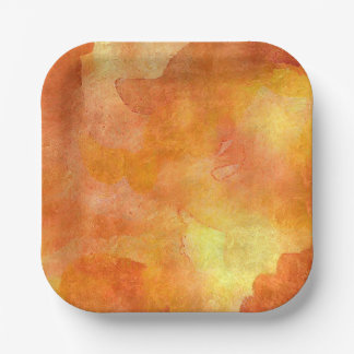 Plato De Papel placa de papel impreso de color naranja y color am