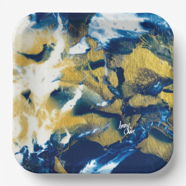 Plato De Papel Placa de papel índigo brillante SPWW (Anverso)