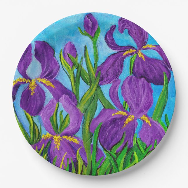 Plato De Papel Placa de papel Iris (Anverso)