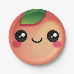 Plato De Papel Placa de papel Kawaii Peach
