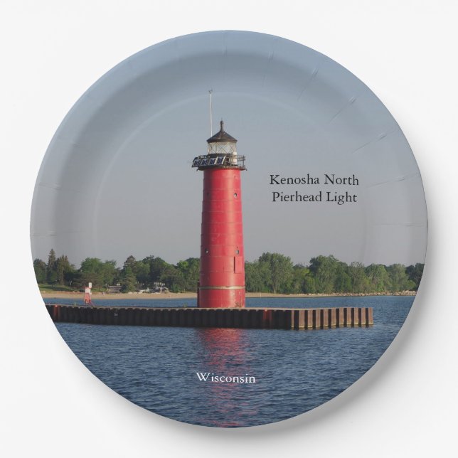 Plato De Papel Placa de papel Kenosha North Pierhead (Anverso)