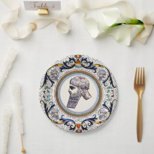Plato De Papel Placa de papel King para asirios