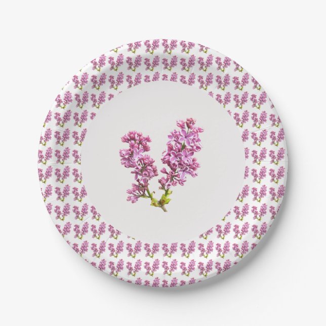 Plato De Papel Placa de papel - Lilacs múltiples (vers. 2) (Anverso)