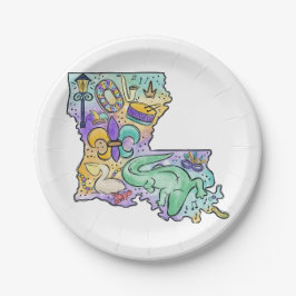 Plato De Papel Placa de papel Louisiana