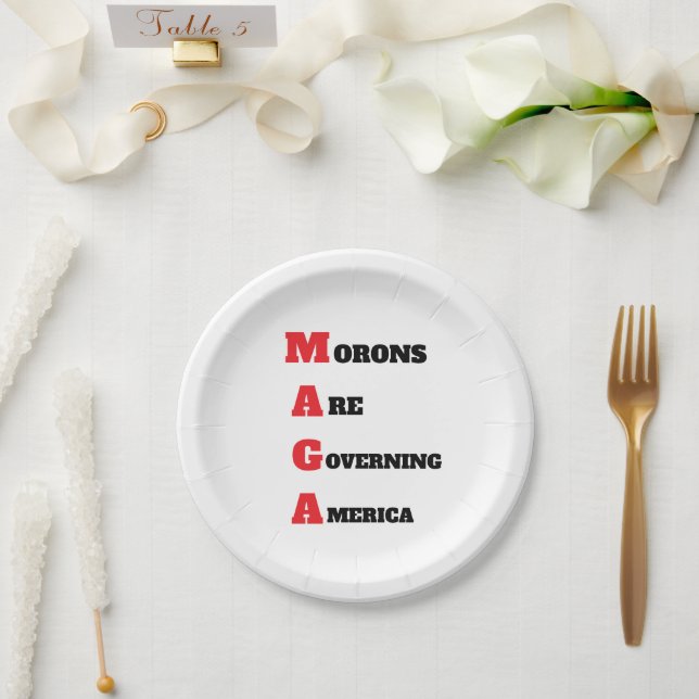 Plato De Papel Placa de papel MAGA (Boda)