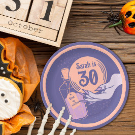 Plato De Papel Placa de papel mágica mística y malvada de Hallowe