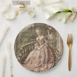 Plato De Papel Placa de papel Marie Antoinette
