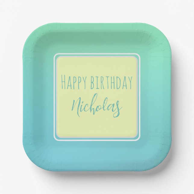 Plato De Papel Placa de papel moderna (Anverso)