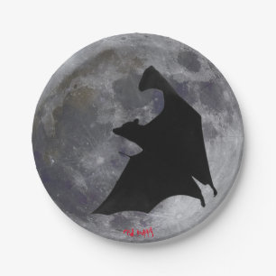 Plato De Papel Placa de papel Moon and Bat
