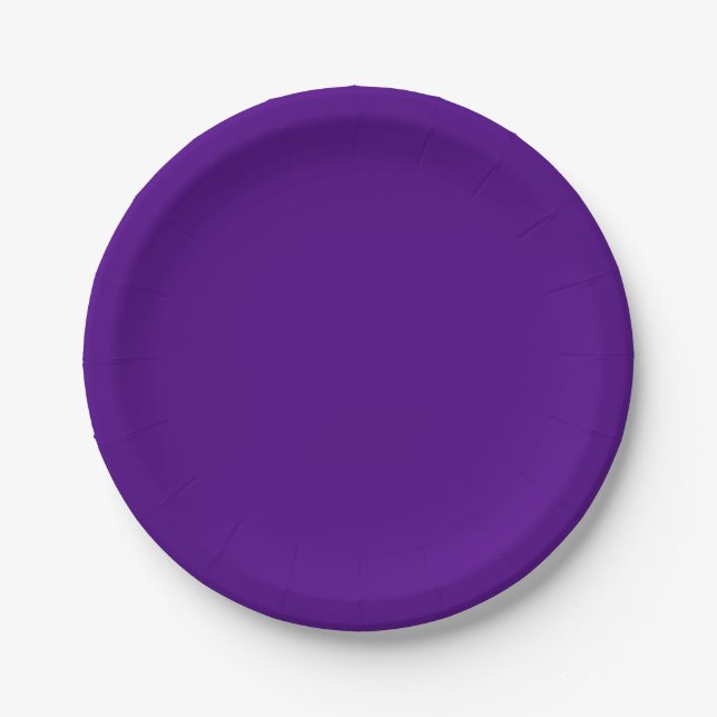 Plato De Papel Placa de papel morado - vibrante y duradera (Anverso)