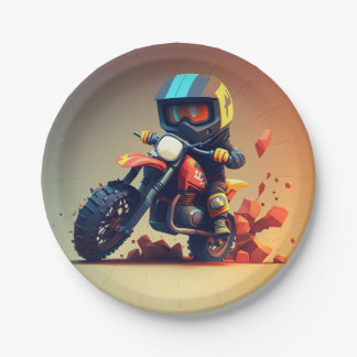 Plato De Papel Placa de papel Motocross Fiesta Napkins