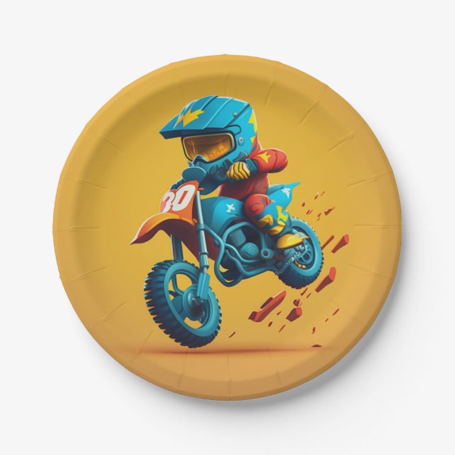 Plato De Papel Placa de papel Motocross Fiesta Napkins (Anverso)