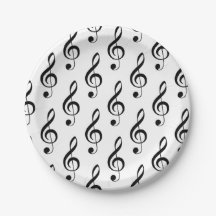 Placa de papel musical Treble Clef