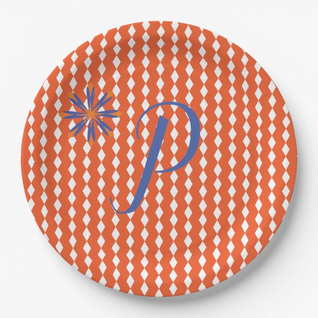 Plato De Papel Placa de papel Naranja (Anverso)