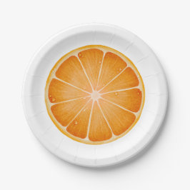 Plato De Papel Placa de papel naranja