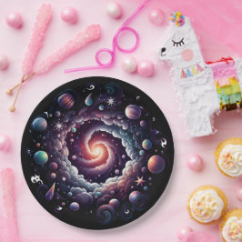 Plato De Papel Placa de papel nebulosa | Celebración de festivida